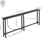 Keelian 70" Narrow Console Sofa Table - Image 3