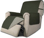 Easy-Going Reversible Couch Cover, Recliner 19 in, Army Green/Beige | Machine by Easy-Going