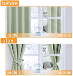 Blackout Curtains for Bedroom, 60 x 63 Inches Length, Seafoam Green | Thermal - Image 4