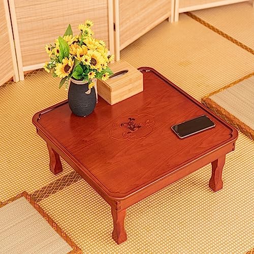 Folding Square Tea Coffee Table, Household Kang Table, Low Wooden Table - Image 2