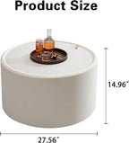 SSLine Set of 2 White Round Nesting Coffee Tables - Image 7