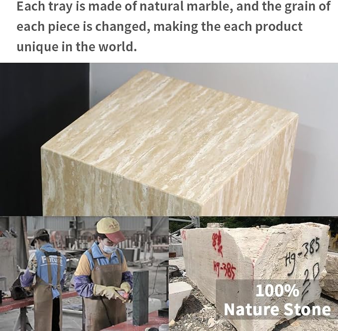 Luxury Marble Side Table, Square End Table - Image 3