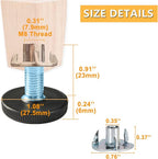 WAFJAMF 24 PCS M8 Thread Adjustable Furniture Levelers Screw in Threaded - Image 2
