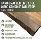 Restore by Pipe DÉCOR Live Edge Wood Console Table 48 in. x 16 in. x 34 in. - Image 5