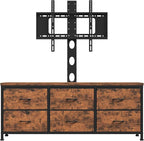 TV Stand with Mount, Fabric Dresser with 6 Drawers - Image 8