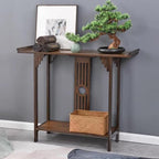 Japanese Style Console Table, Bamboo Accent Table - Image 4