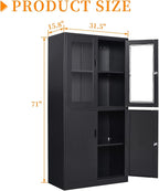 Black Metal Storage Cabinet - Image 3