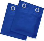 Blackout Curtains 66 x 54 Inch Long Royal Blue Curtains Set of 2 Panels Room - Image 9