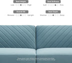 mopio 76.4" Futon Sofa Bed, Sleeper Sofa, Mid Century Modern Futon Couch - Image 6