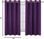 Purple Blackout Curtains/52 x 45 Inch Length Kids Curtains/Set of 2 Panels - Image 9
