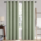 MIULEE 100% Blackout Linen Curtains by MIULEE
