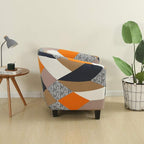 SearchI Club Chair Slipcover Stretch Barrel Chair Covers Printed Tub Chair - Image 9