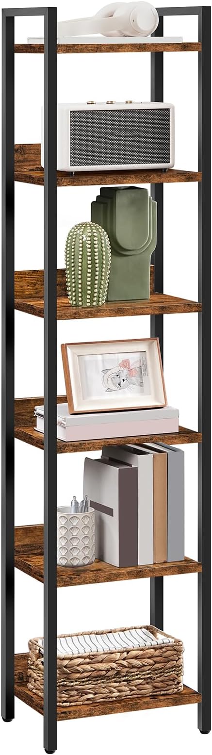 MAHANCRIS Bookshelf, 6-Tier Bookcase, Standing Book Shelf - Image 9