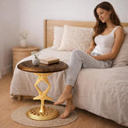 Side Tables-Hand Carved Vintage Boho Folding End Tables - Image 9