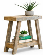 Doug and Cristy Designs Aztec A-Frame Side Table; Reclaimed Wood End Table by DougandCristyDesigns