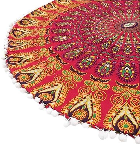 Mandala Floor Pillow Cover Meditation Cushion Seating Throw Hippie Round - Image 6