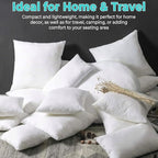 QUBA LINEN Throw Pillow Inserts, 18x18 Inches - Image 5