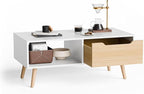 Cozy Castle Modern Coffee Table, Wooden Cocktail Table - Image 6
