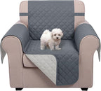 U-NICE HOME Reversible Recliner Chair Covers, Dark Blue/Light Grey | - Image 2