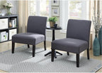 BOWERY HILL 3-Piece Accent Table and Chair Set, MDF and Birch Wood, - Image 2