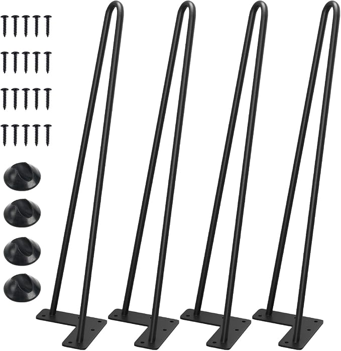 SMARTSTANDARD 18 Inch Heavy Duty Hairpin Furniture Legs, Metal Home DIY Projects by SMARTSTANDARD