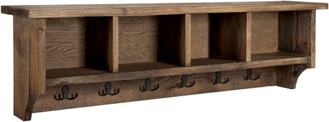 Alaterre Furniture Pomona Entryway Coat Rack – Rustic Farmhouse 48-Inch - Image 8