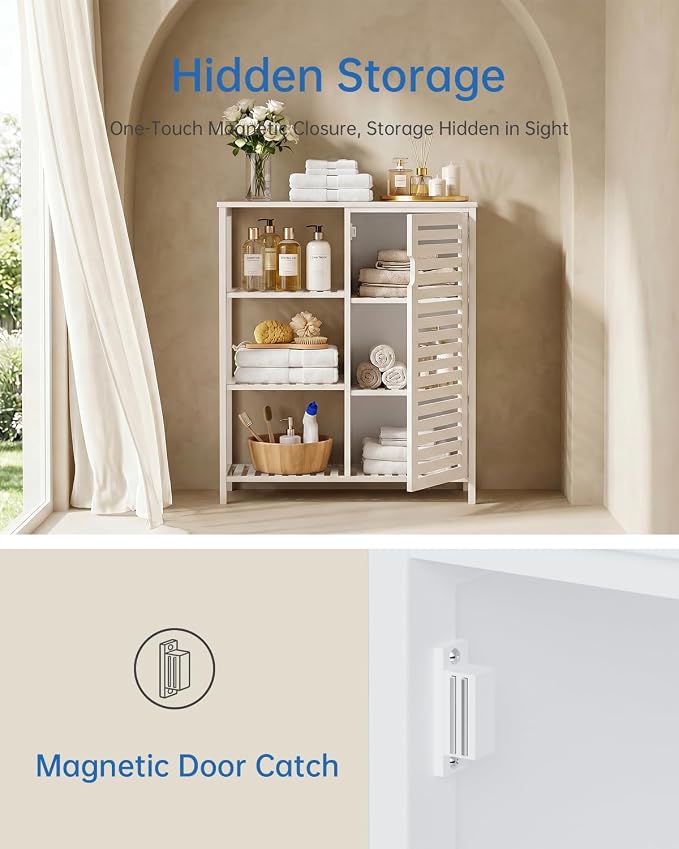 HITNET Bathoom Storage Cabinet, Bamboo Floor Cabinet - Image 7