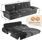 KEIKI 94.5" King 3-in-1 Sleeper Sofa, Oversized Pull-Out Couch - Image 2