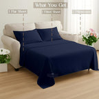 Sleeper Sofa Bed Sheet, 100% Cotton 400 Thread Count, 4 Piece Set, Deep Pocket - Image 9