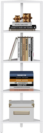 TUTOTAK Corner Shelf, 5-Tier Corner Bookshelf - Image 7