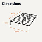 Amazon Basics Metal Bed Frame, Non-Foldable Platform - Image 2