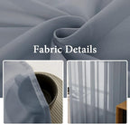 MIULEE 2 Panels Sheer Curtains for Living Room 54X63 Inch Dark Grey | Sheer - Image 3