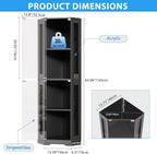 BROTTAR 65" Corner Glass Display Cabinet - Image 2