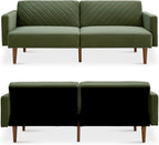 mopio 76.4" Futon Sofa Bed, Sleeper Sofa, Mid Century Modern Futon Couch - Image 9