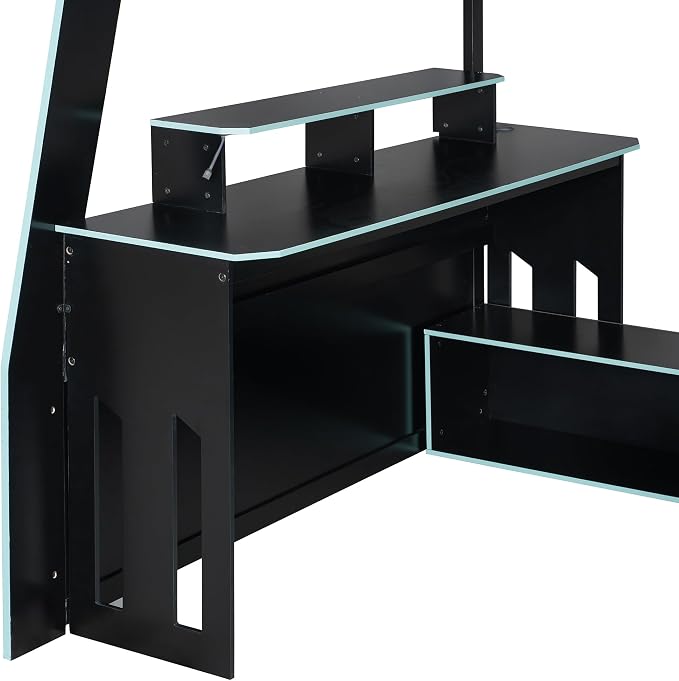 Full Size Wood Esports Loft Bed - Image 7
