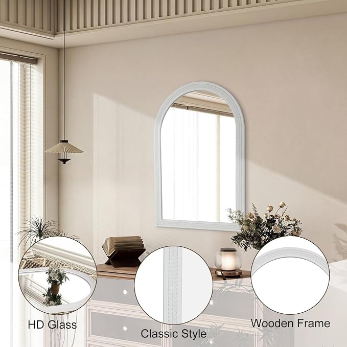 Arched Vanity Mirror for Wall, Decorative Rope Mirror for Bathroom, Living Room - Image 5