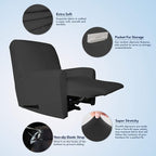 PureFit Stretc Recliner Chair Covers Fleece Soft Couch Covers - Image 3
