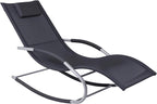 Outsunny Zero Gravity Rocking Chair Outdoor Chaise Lounge Chair Recliner Rocker by Outsunny