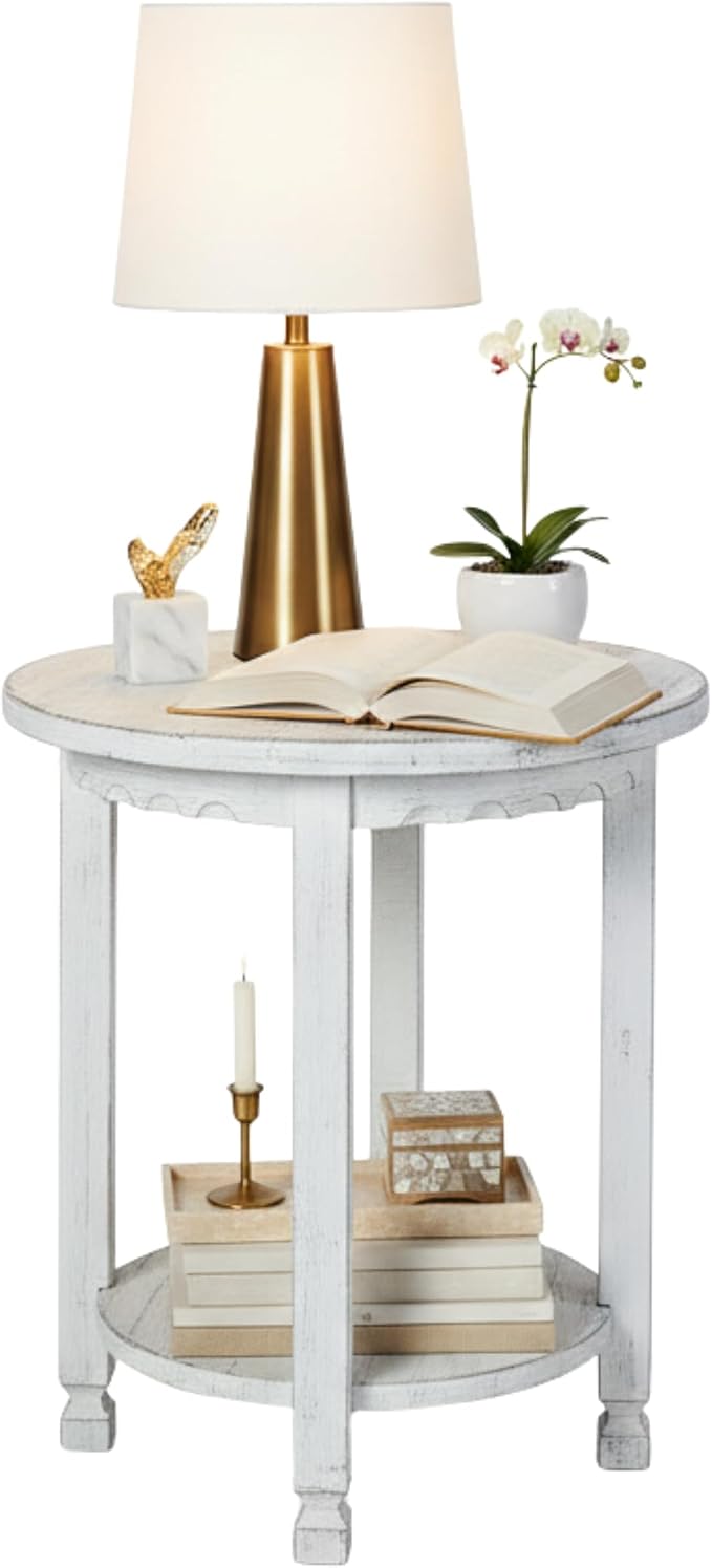 Alaterre Furniture Country Cottage Rustic Farmhouse Nightstand – 20-Inch Side by AlaterreFurniture