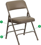 Flash Furniture 4 Pack HERCULES Series Curved Triple Braced & Double Hinged by FlashFurniture