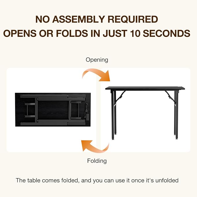 TEMI Small Computer Desk Folding Table - Image 4
