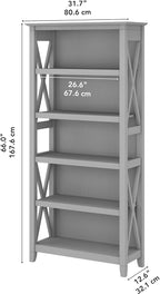 Bush Home Tall 5 Shelf Bookcase - Image 3