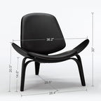 OAKHAM Comfy Shell Chair, Mid Century Modern Accent Chair - Image 2