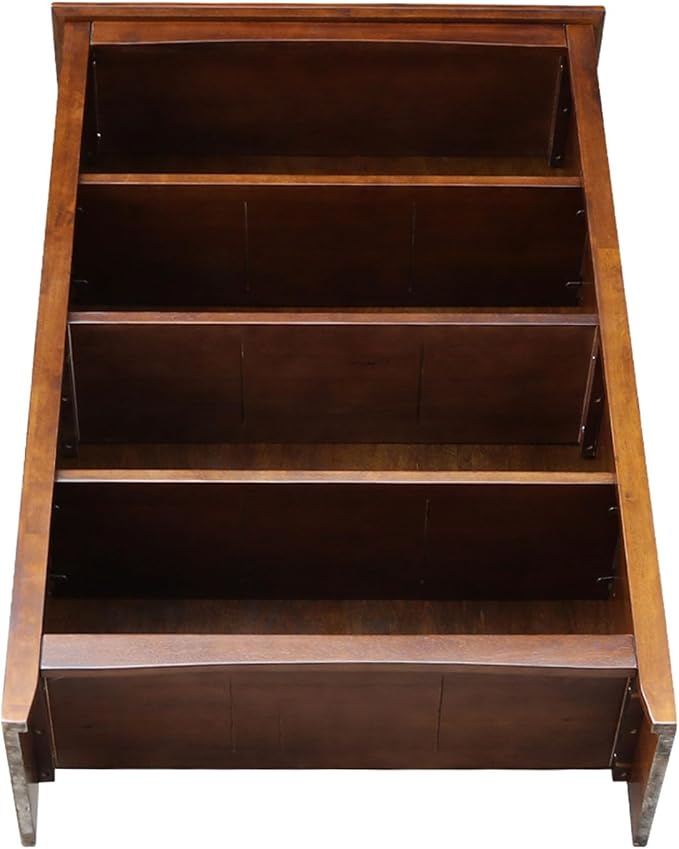 Solid Wood Bookcase 48" High, Adjustable Shelves, Parawood Construction - Image 9