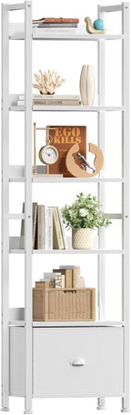 Furologee 6 Tier Bookshelf, Tall Shelf by Furologee
