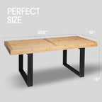 Bamboo Nelson Slat Wooden Bench, Small Wood Benches - Image 3
