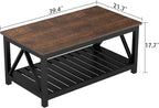 ChooChoo Black Coffee Table, Rustic Vintage Table - Image 2