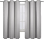 Light Grey Blackout Curtains 34 x 63 Inch Length/Set of 2 Curtain - Image 2