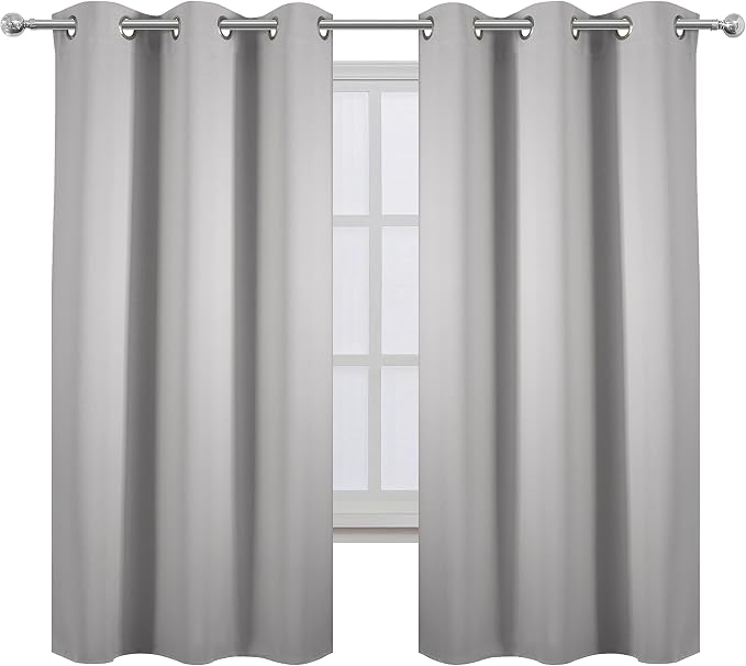 Light Grey Blackout Curtains 34 x 54 Inch Length/Set of 2 Curtain - Image 2