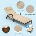 GarveeLife Outdoor Wicker Chaise Lounge Chair - Image 4